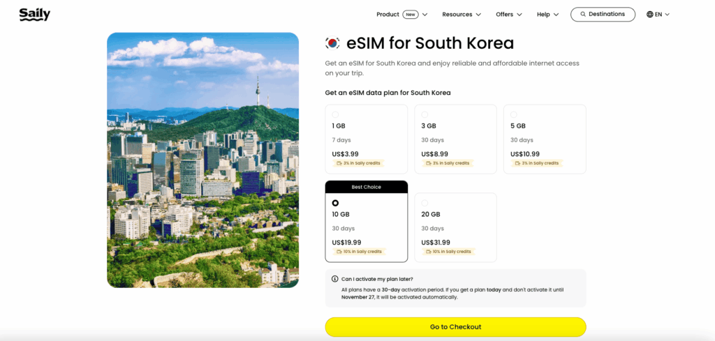 【韓國eSIM推薦】韓國eSIM那家好?一次比較4家韓國eSIM給你看! 6 Saily korea esim